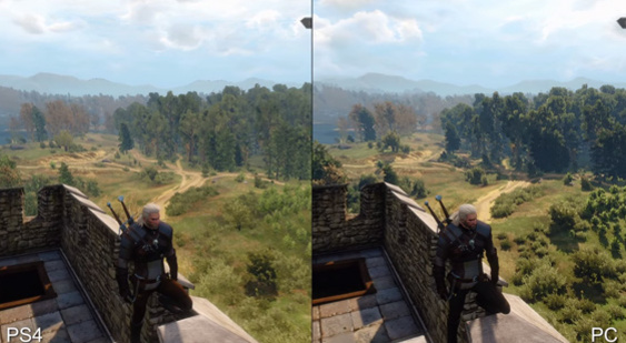 Видео сравнения графики The Witcher 3: Wild Hunt - PC и PS4