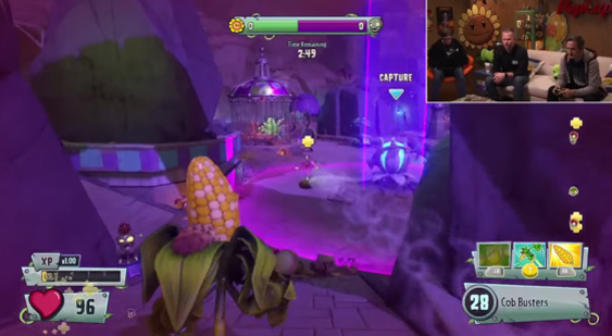 Геймплей Plants vs. Zombies Garden Warfare 2 - карта Zomburbia