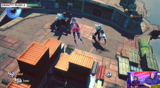 Геймплей Gravity Rush 2 - уничтожение Nevi на время