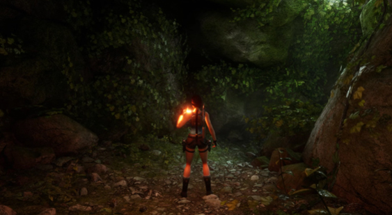 Геймплей Tomb Raider The Dagger Of Xian - первая пещера