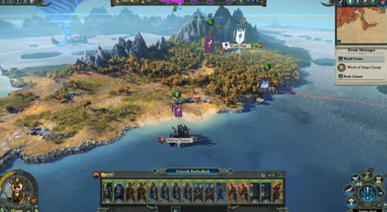Геймплей Total War: Warhammer 2 - кампания за темных эльфов