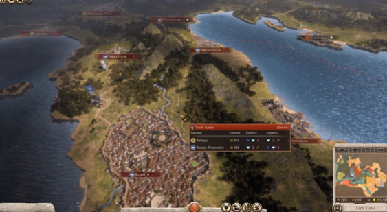 Геймплей кампании Total War: Rome 2 - Empire Divided - Аврелий
