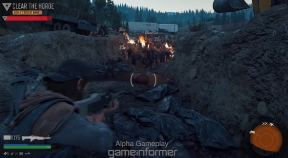 Геймплей Days Gone - уничтожение орды зомби